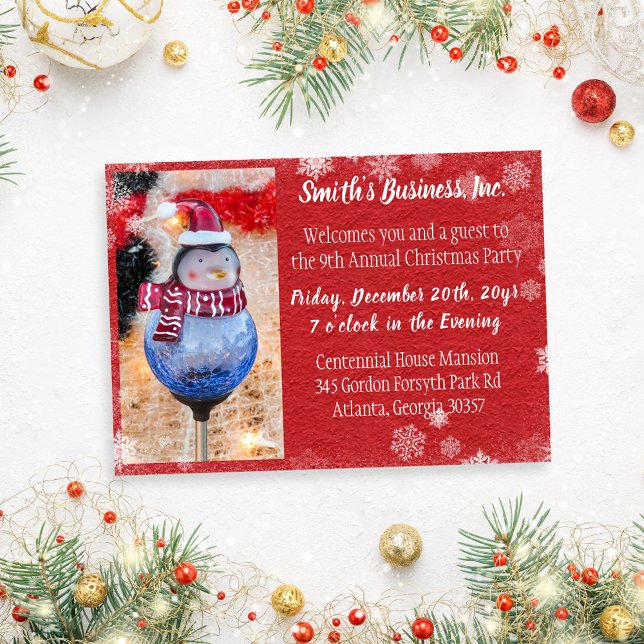 Invitación Fiesta de Navidades de Red Winter Photo Company (Subido por el creador)