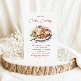 Invitación Fiesta de Navidades de Rustic Cookie Exchange
