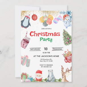 Invitación Fiesta de Navidades de Santa Claus