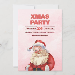 Invitación Fiesta de navidades de Santa Claus