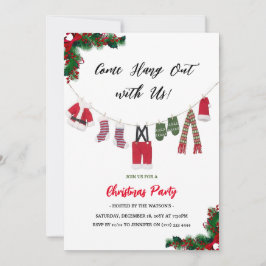 Invitación Fiesta de Navidades de Santa Claus "Come Hang Out"