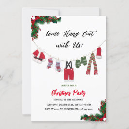 Invitación Fiesta de Navidades de Santa Claus "Come Hang Out"