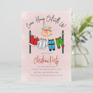 Invitación Fiesta de Navidades de Santa Claus "Come Hang Out"