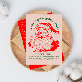 Invitación Fiesta de Navidades de Santa Claus Sip & Snack Soi