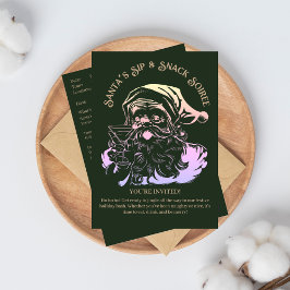 Invitación Fiesta de Navidades de Santa Claus Sip & Snack Soi