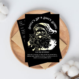 Invitación Fiesta de Navidades de Santa Claus Sip & Snack Soi