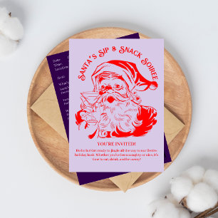 Invitación Fiesta de Navidades de Santa Claus Sip & Snack Soi