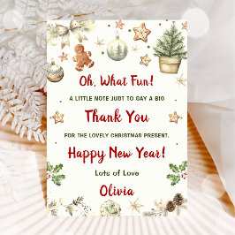 Invitación Fiesta de Navidades de Santa Cookies Gracias