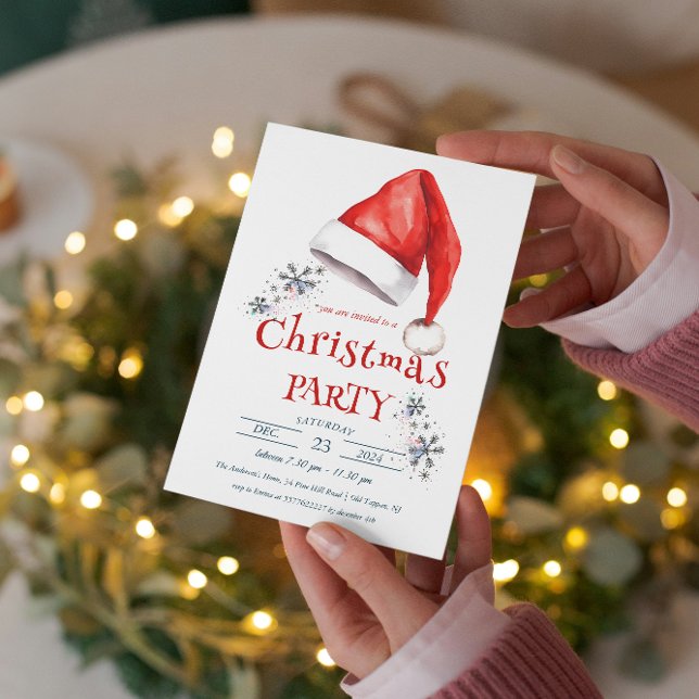 Invitación Fiesta de Navidades de Santa Hat I (Subido por el creador)