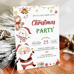 Invitación Fiesta de Navidades de Santa Snowman