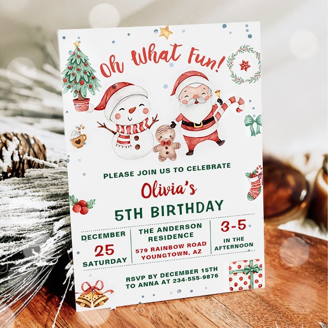 Invitación Fiesta de navidades de Santa Snowman en quinto cum (Subido por el creador)