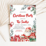 Invitación Fiesta de Navidades de Santa Winter<br><div class="desc">Difunde la alegría de las vacaciones con la invitación imprimible de nuestros Navidades de personalizable,  perfecta para reunir amigos y familia para una celebración festiva. Con diseños elegantes y texto fácil de editar,  esta invitación marca el tono para una temporada navideña alegre. 28SE C</div>