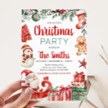 Invitación Fiesta de Navidades de Santa Winter Gingerbread<br><div class="desc">Difunde la alegría de las vacaciones con la invitación imprimible de nuestros Navidades de personalizable,  perfecta para reunir amigos y familia para una celebración festiva. Con diseños elegantes y texto fácil de editar,  esta invitación marca el tono para una temporada navideña alegre. 28SE B</div>