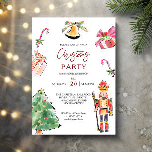 Invitación Fiesta de Navidades de sketch modernos de desnudos