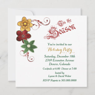 Invitación Fiesta de Navidades de Swirl en temporada de feria