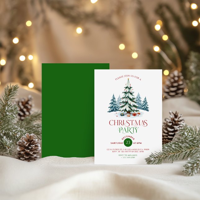 Invitación Fiesta de Navidades de tipografía de árbol de Navi (Subido por el creador)