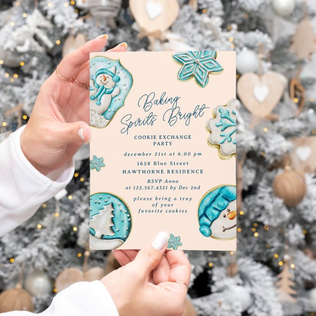Invitación Fiesta de Navidades de Turquoise Sweets Cookie Exc (Subido por el creador)