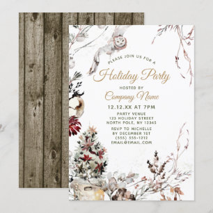 Invitación Fiesta de Navidades de vacaciones corporativos de