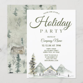 Invitación Fiesta de Navidades de vacaciones corporativos de