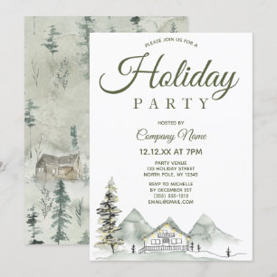 Invitación Fiesta de Navidades de vacaciones corporativos de 