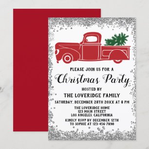 Invitación Fiesta  de Navidades de vacaciones de árboles de S