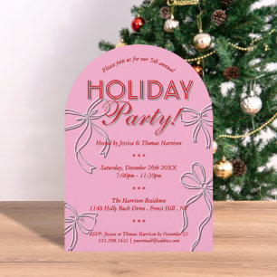 Invitación Fiesta de Navidades de vacaciones de Coquette con 