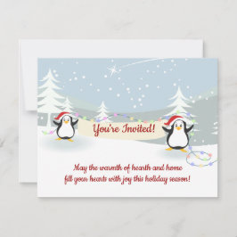Invitación Fiesta de Navidades de vacaciones en invierno de l