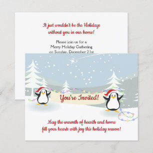 Invitación Fiesta de Navidades de vacaciones en invierno de l