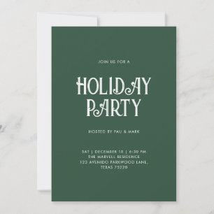 Invitación Fiesta de Navidades de vacaciones verdes modernos