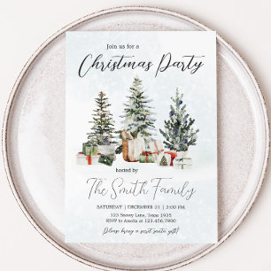 Invitación Fiesta de Navidades de Winter Pines