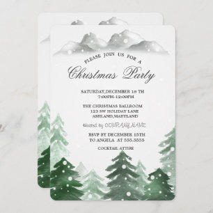 Invitación Fiesta de Navidades de Winter Wonderland Forest