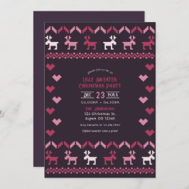 Invitación Fiesta de Navidades de Winterberry Bliss Ugly Swea