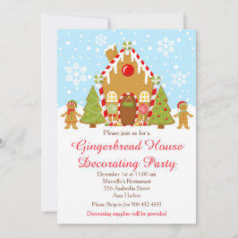 Invitación Fiesta de Navidades decorativos en casa de jengibr