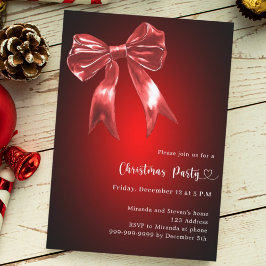 Invitación Fiesta de Navidades del arco rojo