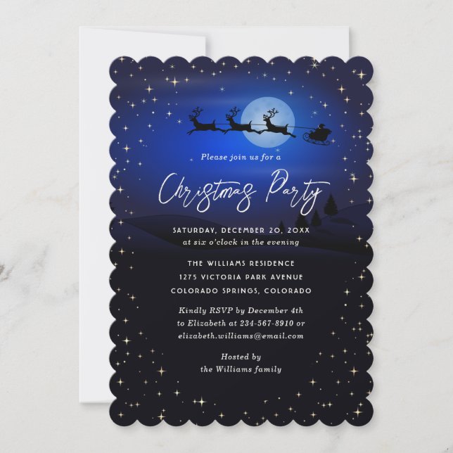 Invitación Fiesta de Navidades del Blue Winter Scenery (Anverso)