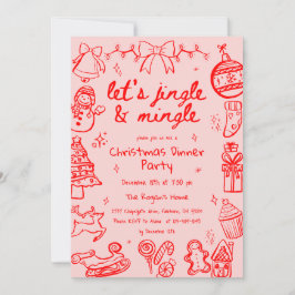 Invitación Fiesta de Navidades del Ilustracion de dibujos hec