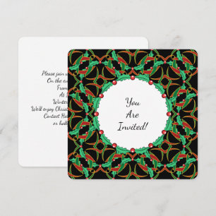 Invitación Fiesta de Navidades del patrón de Wreath de Celtic