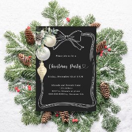 Invitación Fiesta de Navidades dibujados a mano en baudios bl