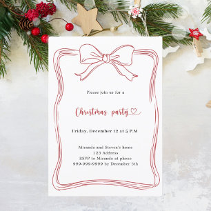 Invitación Fiesta de Navidades dibujados a mano en el arco ro
