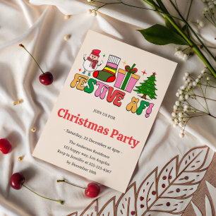 Invitación Fiesta de Navidades divertidos de AF festivo   Fes