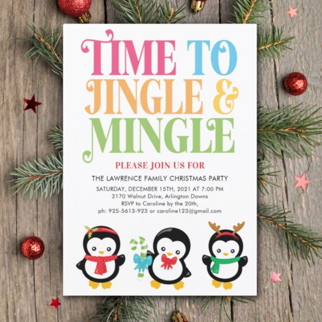 Invitación Fiesta de Navidades divertidos de Jingle y Mingle  (Subido por el creador)