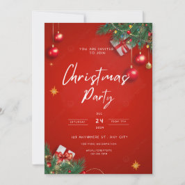 Invitación Fiesta de Navidades elegantes