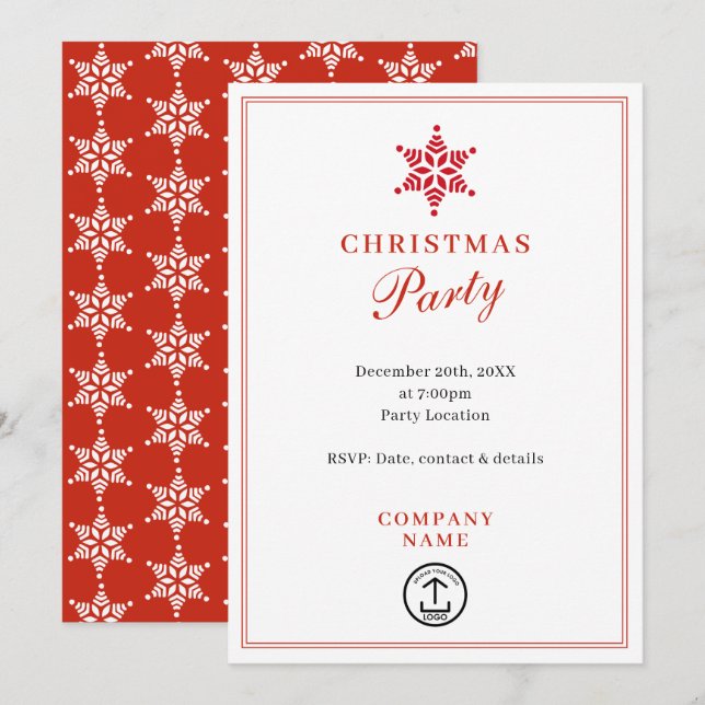 Invitación Fiesta de Navidades empresariales empresariales mo (Anverso / Reverso)