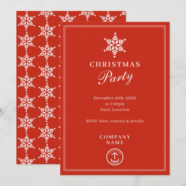 Invitación Fiesta de Navidades empresariales empresariales mo (Anverso / Reverso)