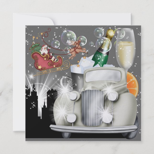 Invitación Fiesta de navidades en estilo - SRF (Anverso)