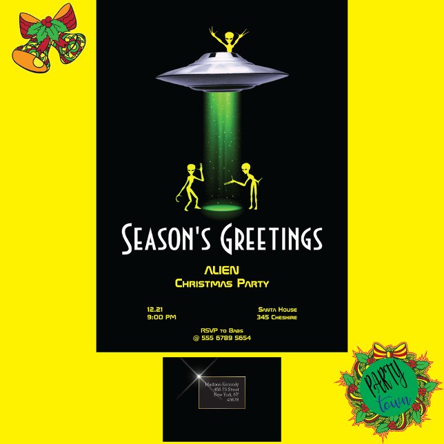 Invitación Fiesta de Navidades extranjeros de OVNI 👽 espacio (Subido por el creador)