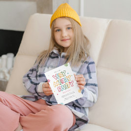 Invitación Fiesta de Navidades feriados y brillantes