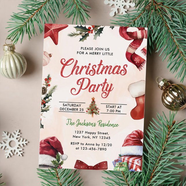 Invitación Fiesta de Navidades festivos modernos (Subido por el creador)