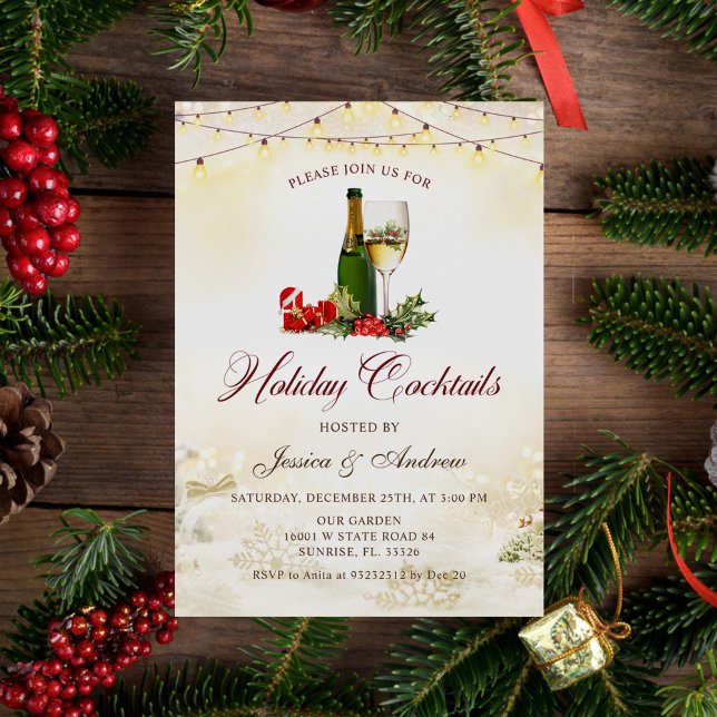 Invitación Fiesta de Navidades festivos modernos (Subido por el creador)