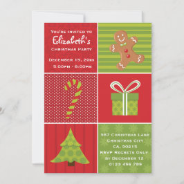 Invitación Fiesta de Navidades festivos para niños curos